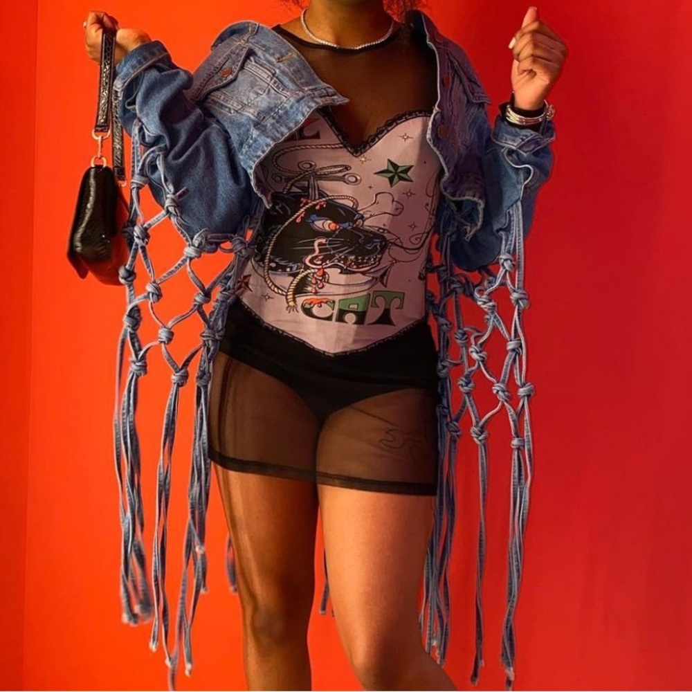 Denim Tassel Jacket